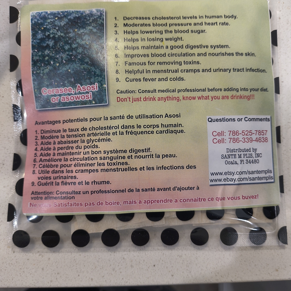 Cerasse Tea Bags Herbal Tea Packet with Polka Dot Design